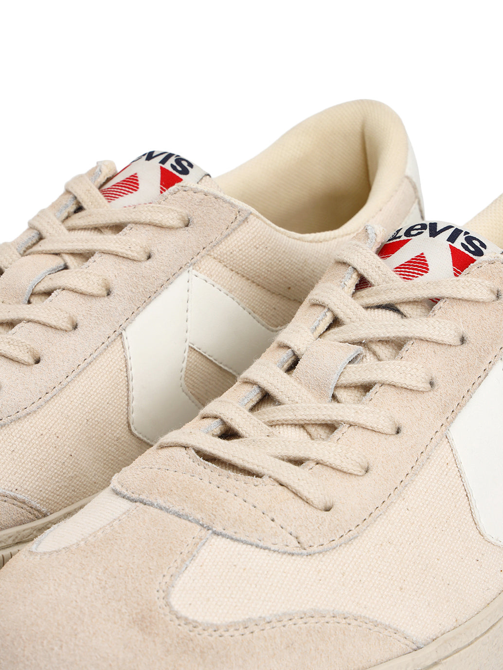 Men's Beige Colorblock Sneakers