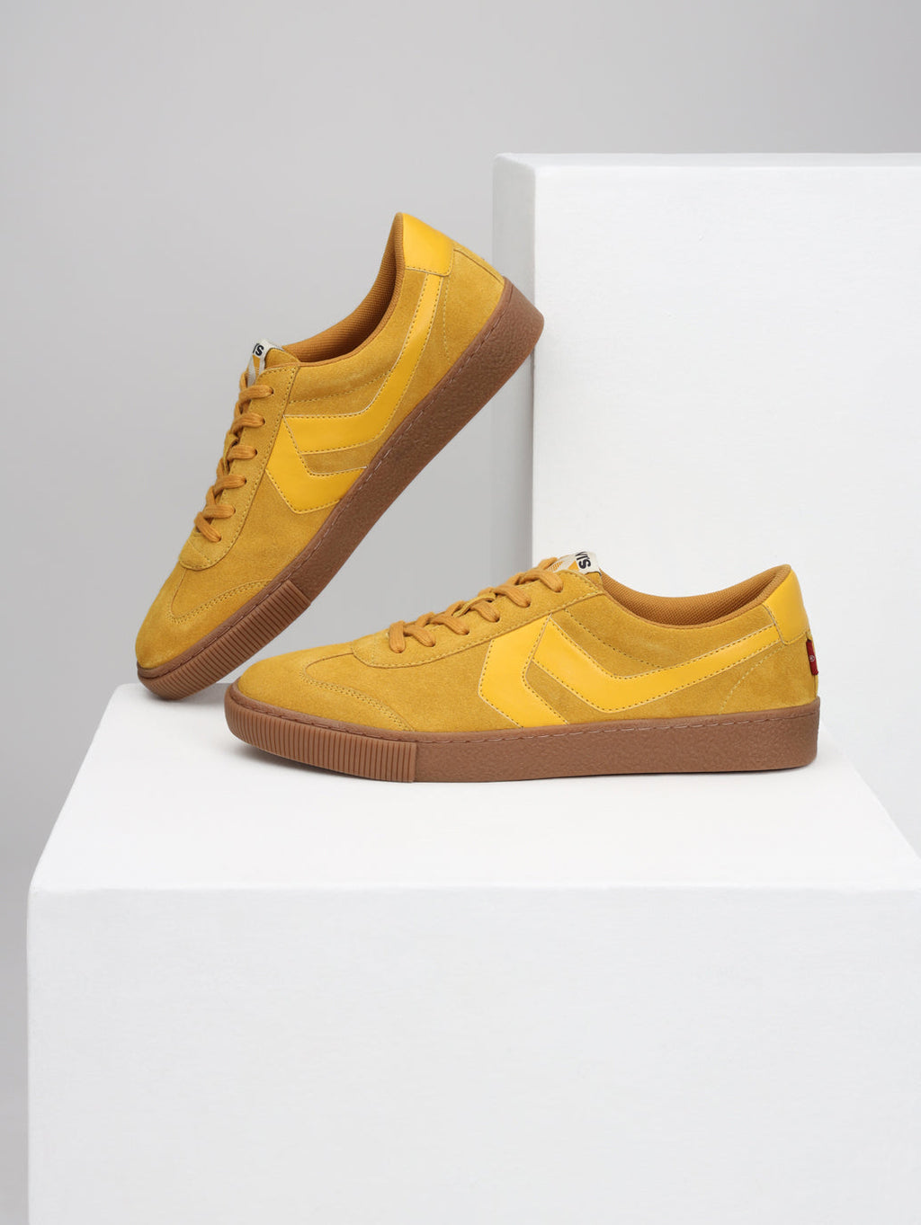 Men's Mustard Solid Sneakers