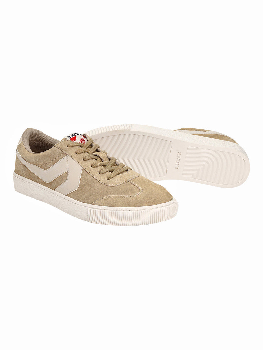 Men's Beige Colorblock Sneakers