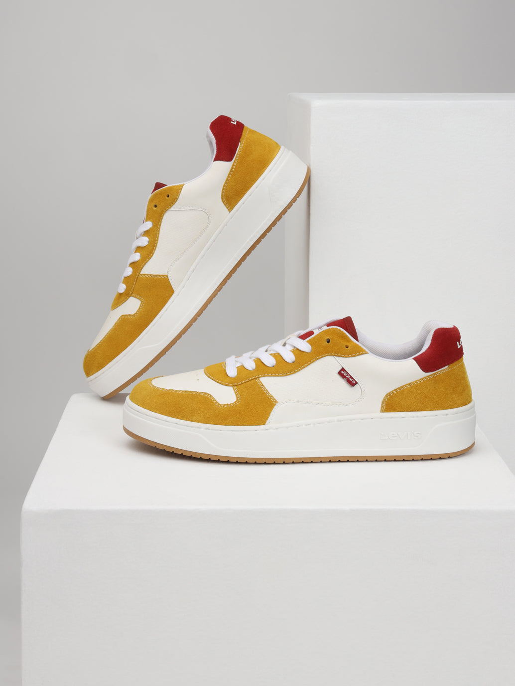 Men's Mustard Colorblock Sneakers