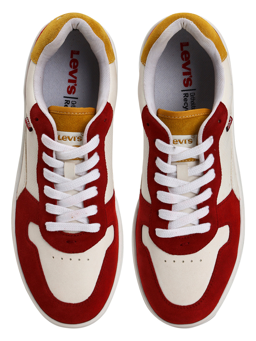 Men's Red Colorblock Sneakers