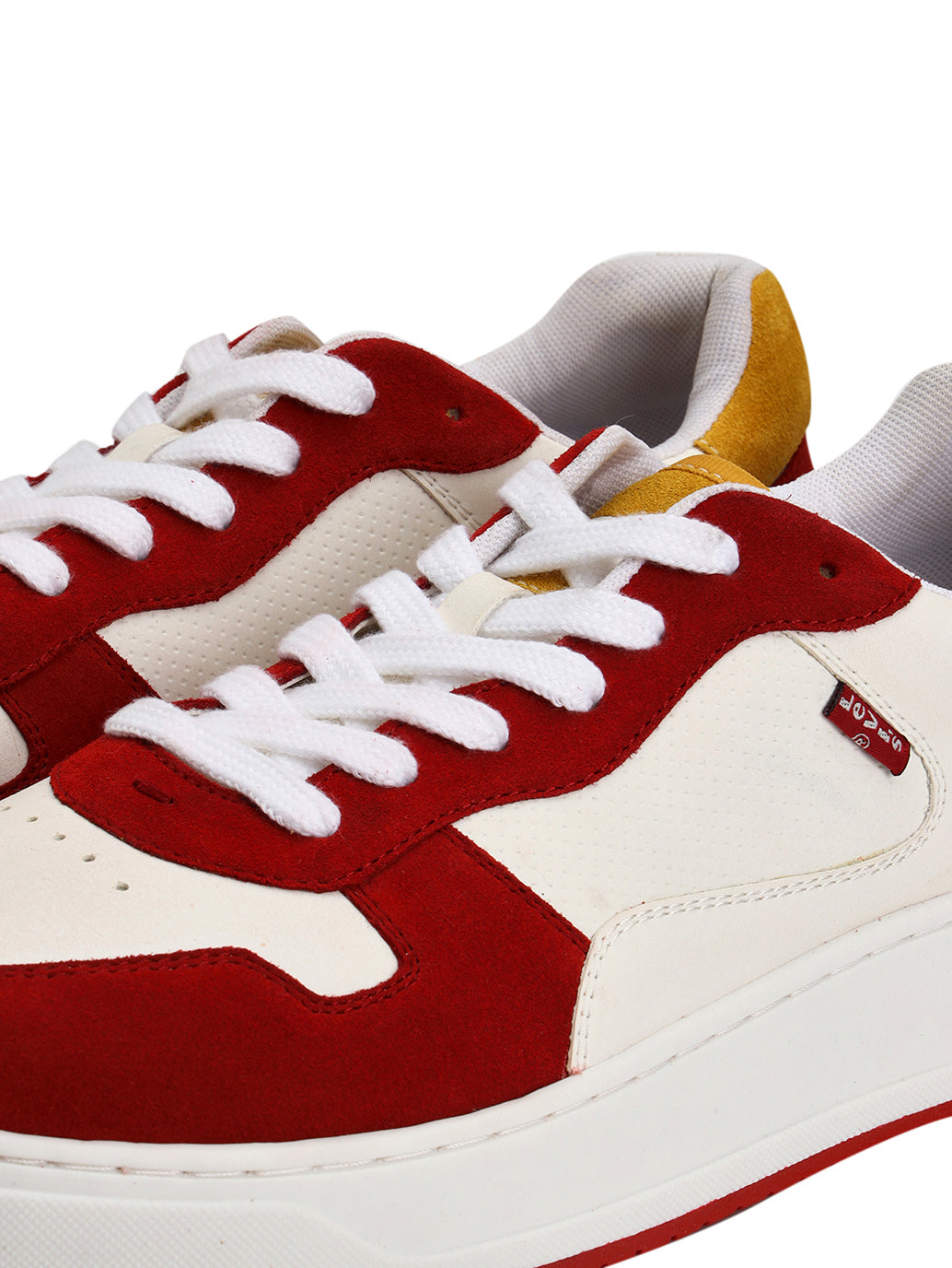 Men's Red Colorblock Sneakers