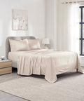 Indulgence Solid King Bedsheet, Teal- Mist |300 TC Cotton|2 Pillow Covers|Thermal Regulation