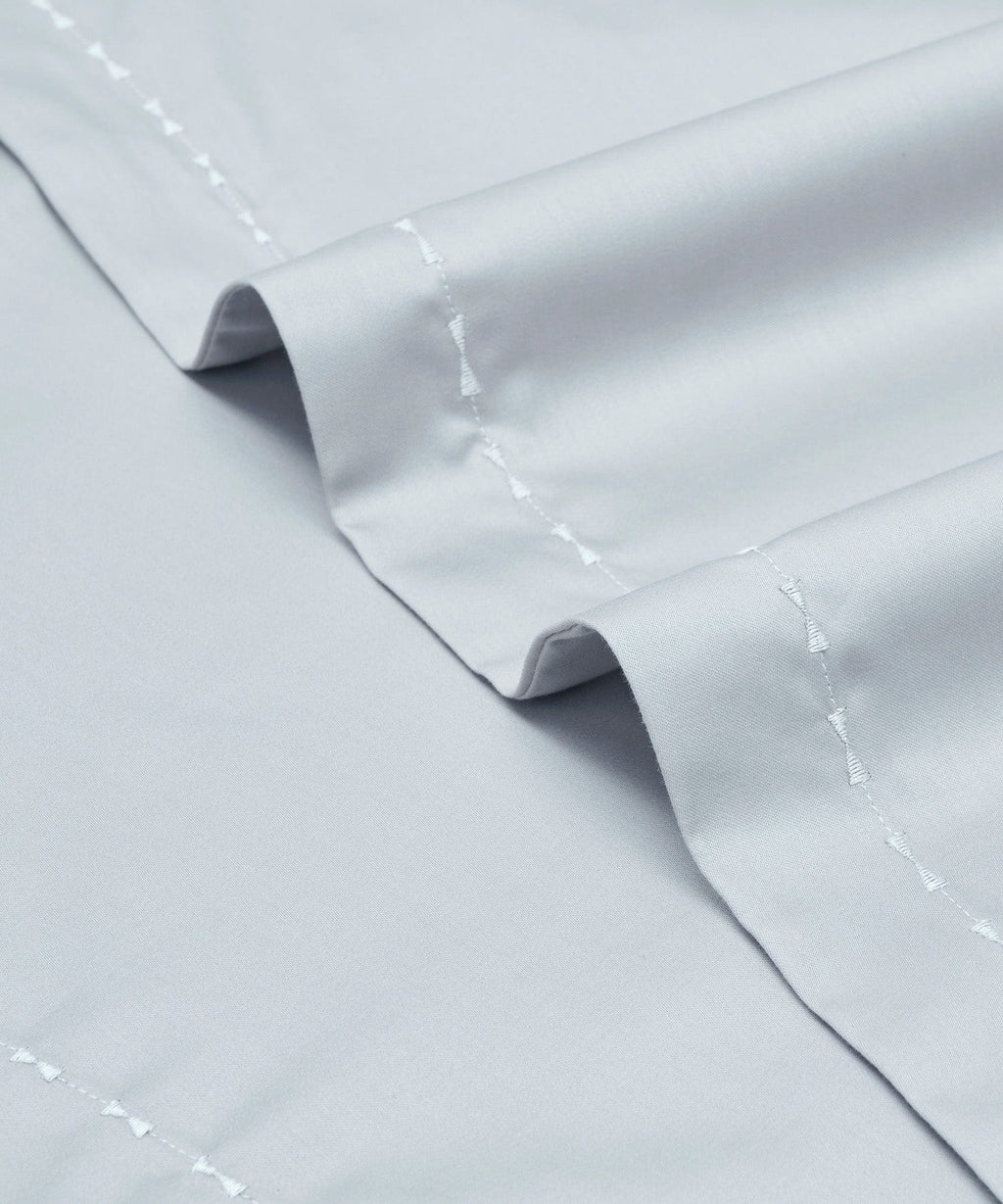 Indulgence Solid King Bedsheet, Teal- Mist |300 TC Cotton|2 Pillow Covers|Thermal Regulation