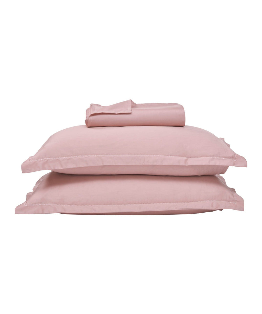 Indulgence Solid King Bedsheet, Teal- Mist |300 TC Cotton|2 Pillow Covers|Thermal Regulation