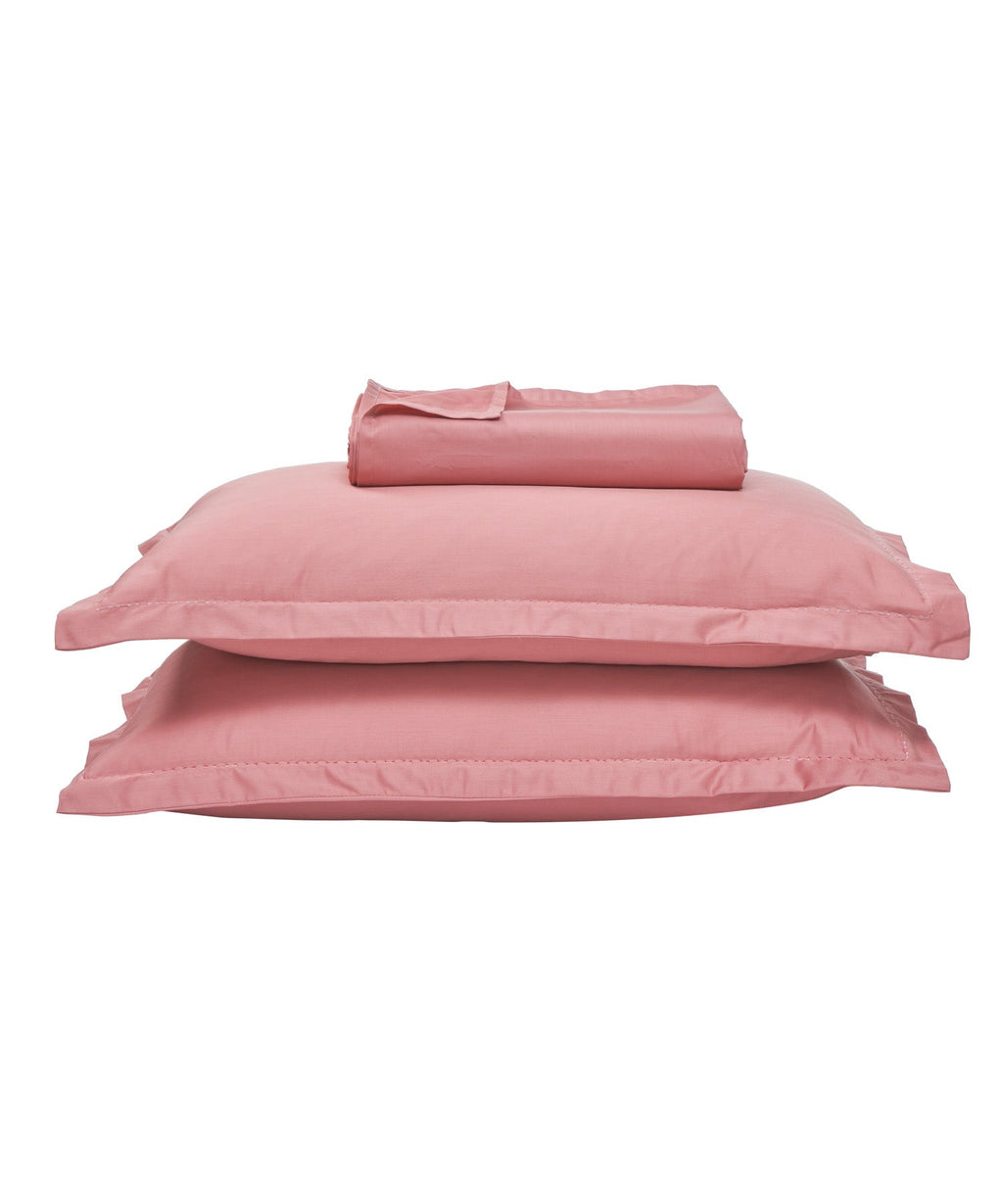 Indulgence Solid King Bedsheet, Teal- Mist |300 TC Cotton|2 Pillow Covers|Thermal Regulation