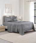 Indulgence Solid King Bedsheet, Teal- Mist |300 TC Cotton|2 Pillow Covers|Thermal Regulation