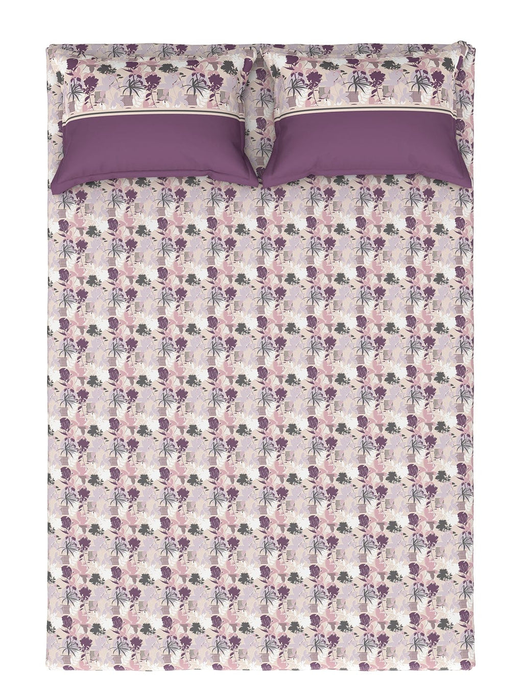 Epitome Queen Bedsheet Set, Adele|144TC Cotton| 2 Pillow Covers