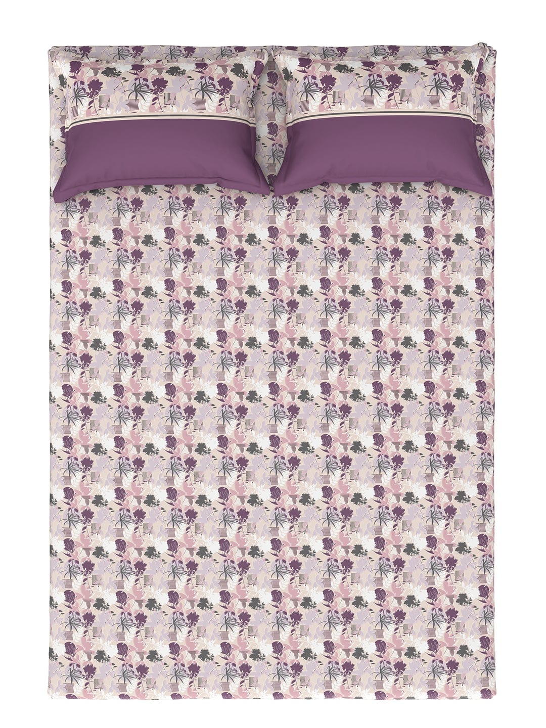 Epitome Queen Bedsheet Set, Adele|144TC Cotton| 2 Pillow Covers