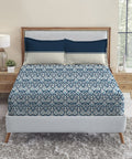 Urban Comfort Queen Bedsheet Set, Classic Audrey|144 TC Cotton|2 Pillow Covers