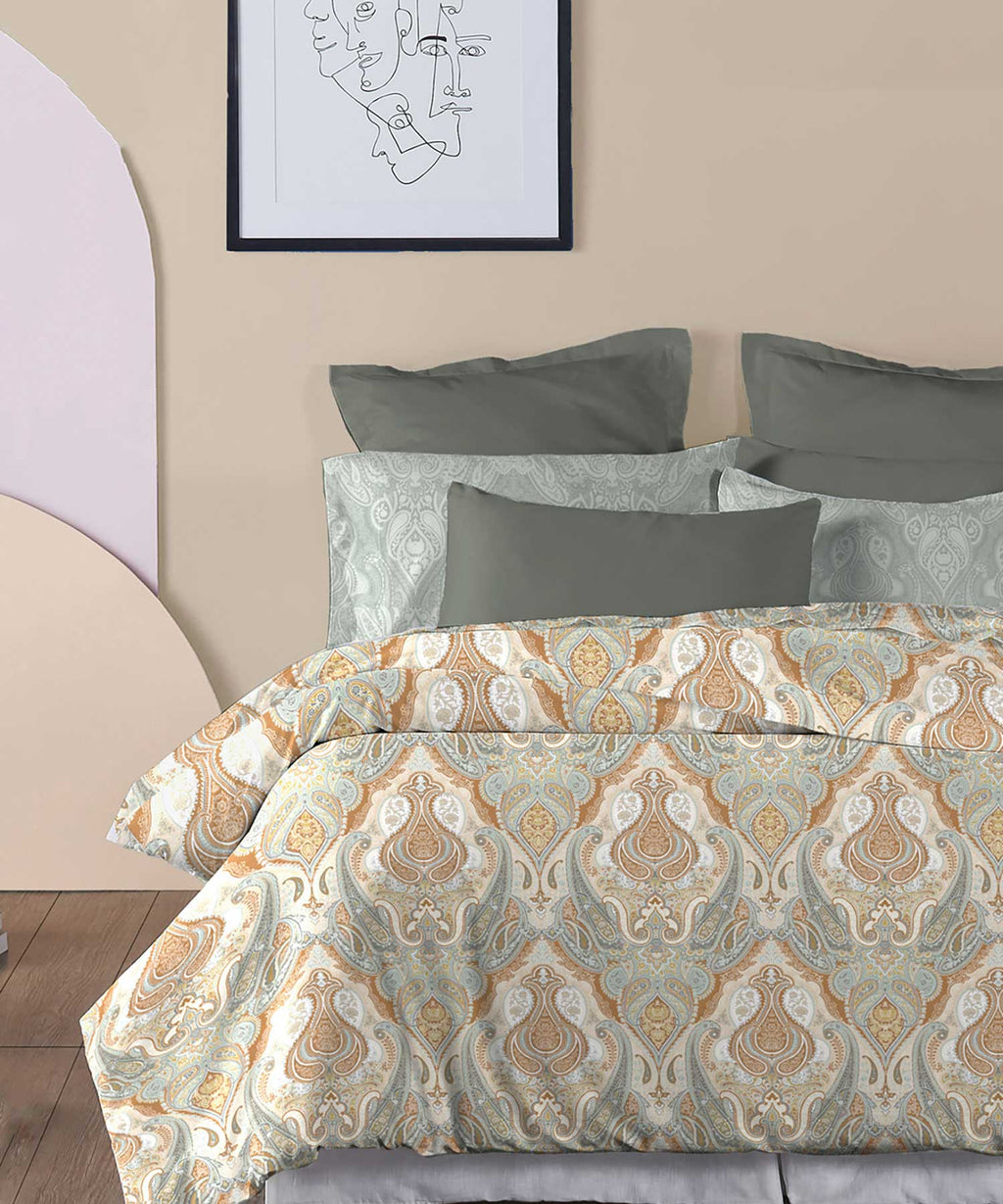Soft Comfort King Bedsheet Set, Diana| 210 TC Cotton|2 Pillow Covers
