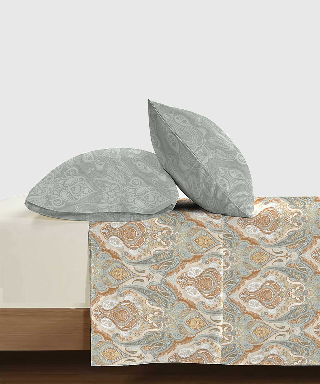 Soft Comfort King Bedsheet Set, Diana| 210 TC Cotton|2 Pillow Covers