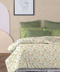 Soft Comfort King Bedsheet Set, English Chintz| 210 TC Cotton|2 Pillow Covers