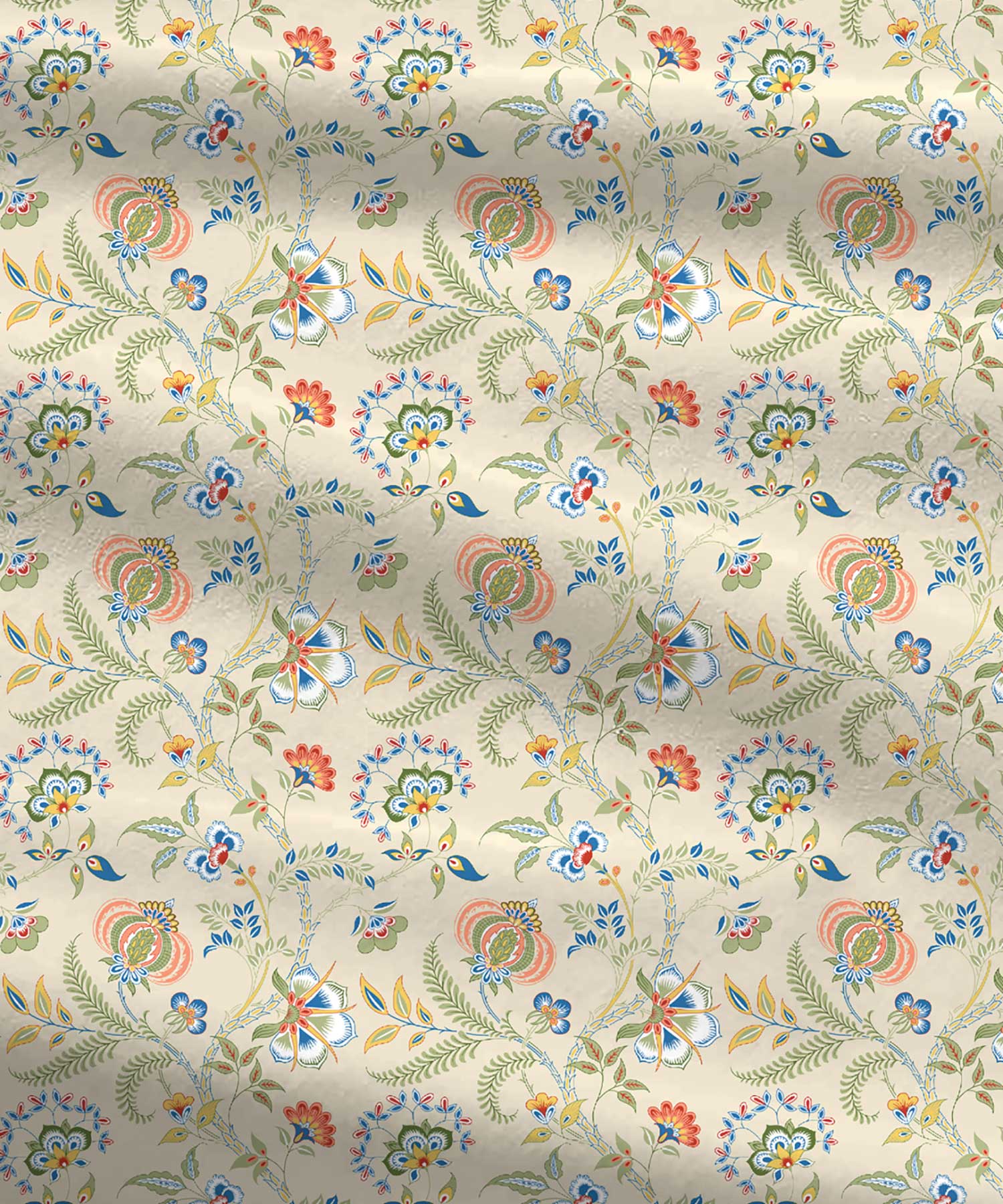Soft Comfort King Bedsheet Set, English Chintz| 210 TC Cotton|2 Pillow Covers
