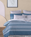 Soft Comfort King Bedsheet Set, Ice Dust| 210 TC Cotton|2 Pillow Covers