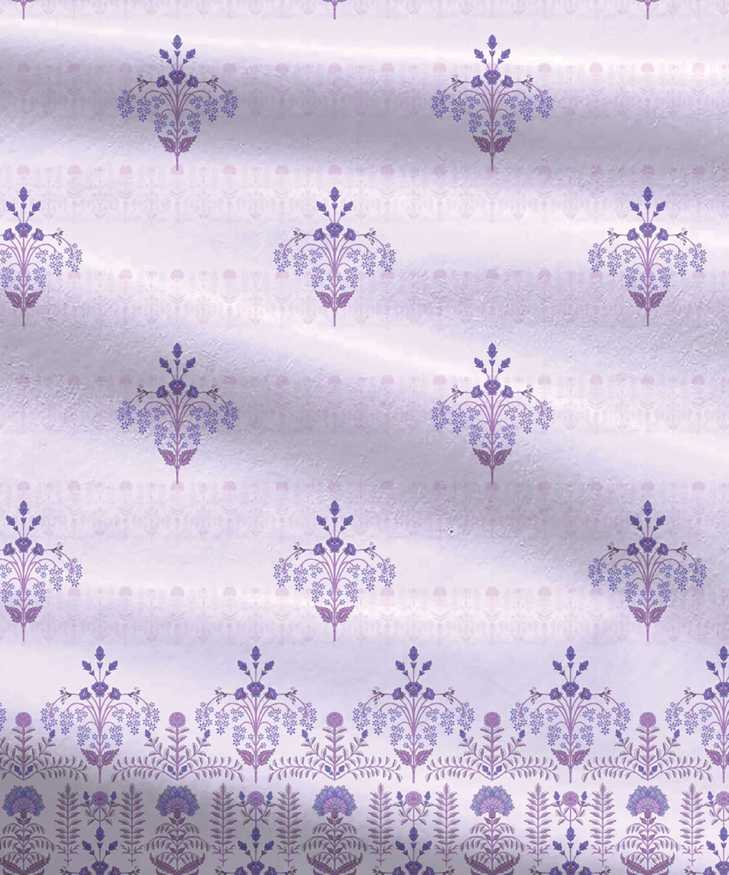Soft Comfort King Bedsheet Set, Lilac Affair| 210 TC Cotton|2 Pillow Covers