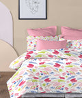 Soft Comfort King Bedsheet Set, Sweet Temptation| 210 TC Cotton|2 Pillow Covers