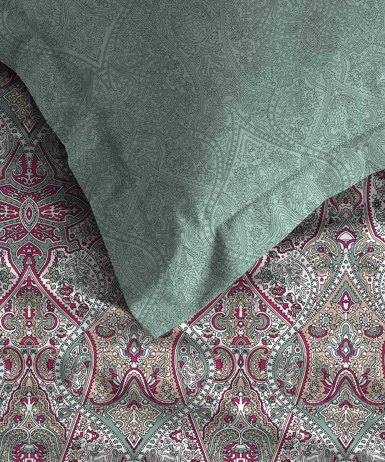 Soft Comfort King Bedsheet Set, Victoria|210 TC Cotton|2 Pillow Covers
