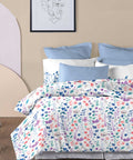 Soft Comfort King Bedsheet Set, Sussana| 210 TC Cotton|2 Pillow Covers