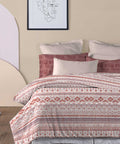 Soft Comfort King Bedsheet Set, Adam| 210 TC Cotton|2 Pillow Covers