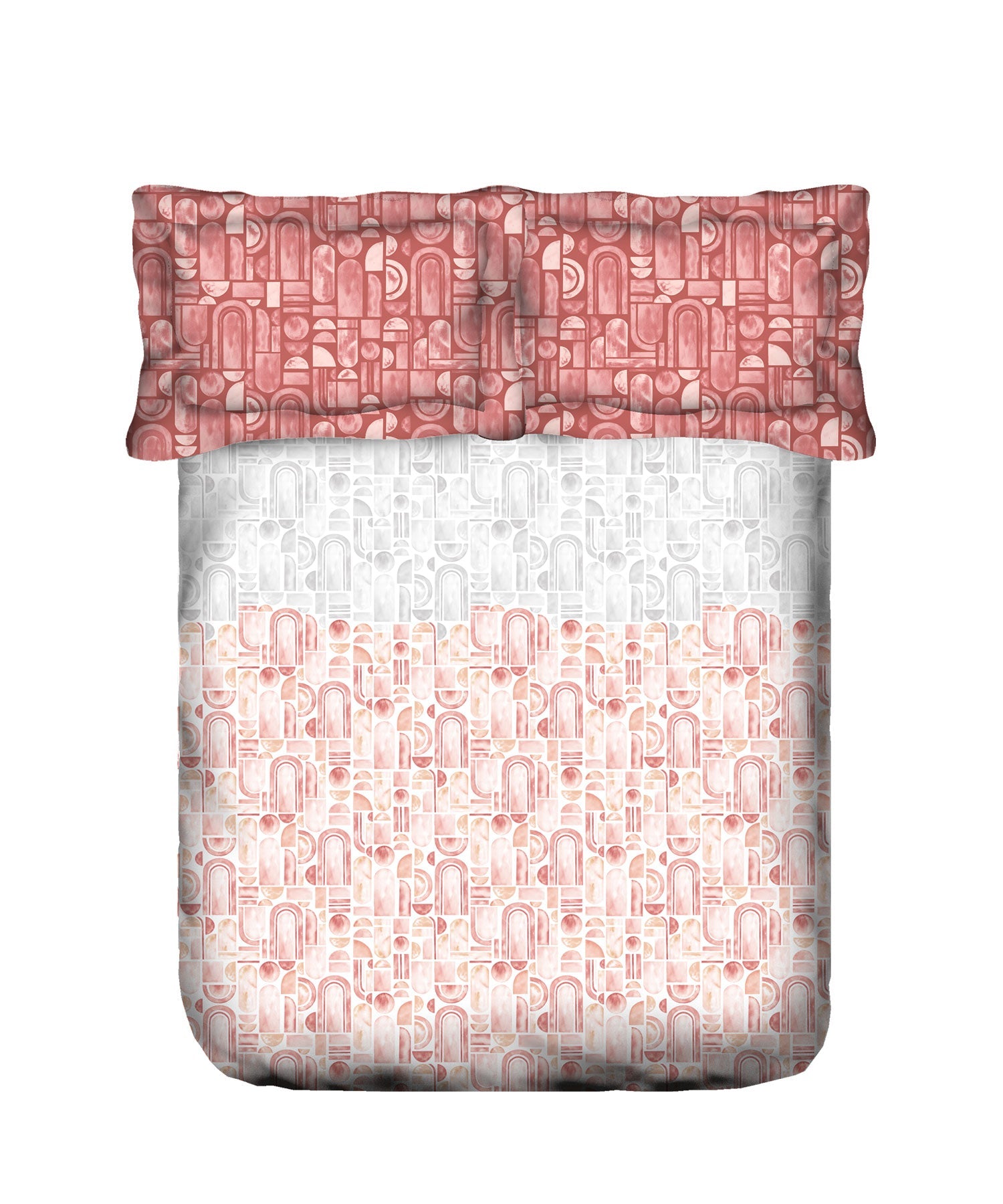 Classic King Bedsheet Set, Coraline Peach|200 TC Cotton| 2 Pillow Covers