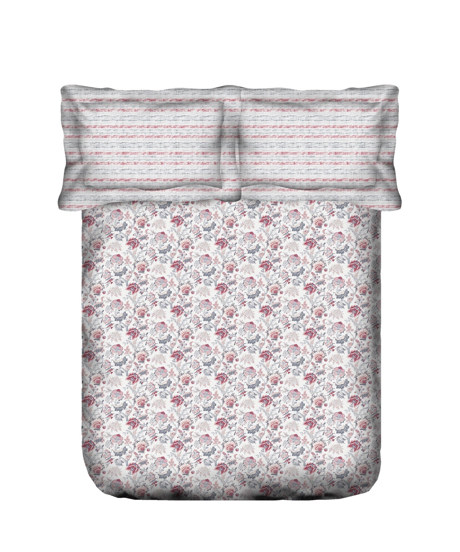 Classic King Bedsheet Set, Anther Pink|200 TC Cotton| 2 Pillow Covers
