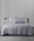 Nectarsoft King Solid Bedsheet Set, Light Grey| 600 TC Cotton| 4 Pillow Covers