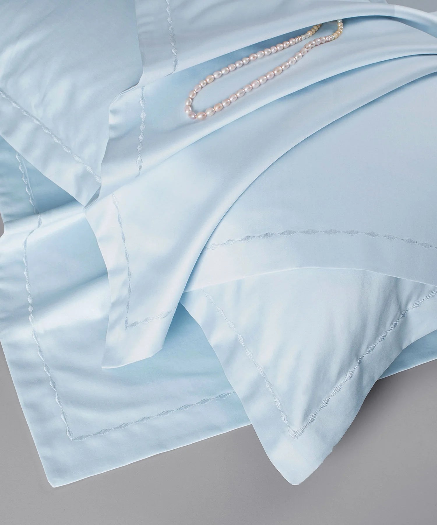 Nectarsoft King Solid Bedsheet Set, Light Blue| 600 TC Cotton| 4 Pillow Covers