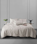 Nectarsoft King Solid Bedsheet Set, Ivory| 600 TC Cotton| 4 Pillow Covers