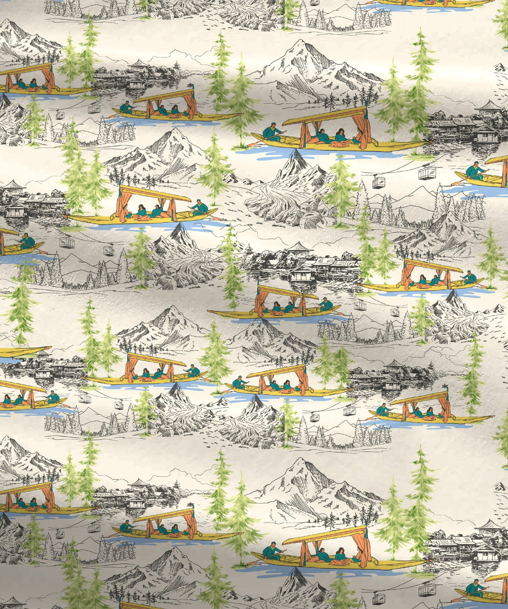 Atulaya Bharat King Bedsheet Set, Kashmir Ki Kali|144 TC Cotton|2 Pillow Covers