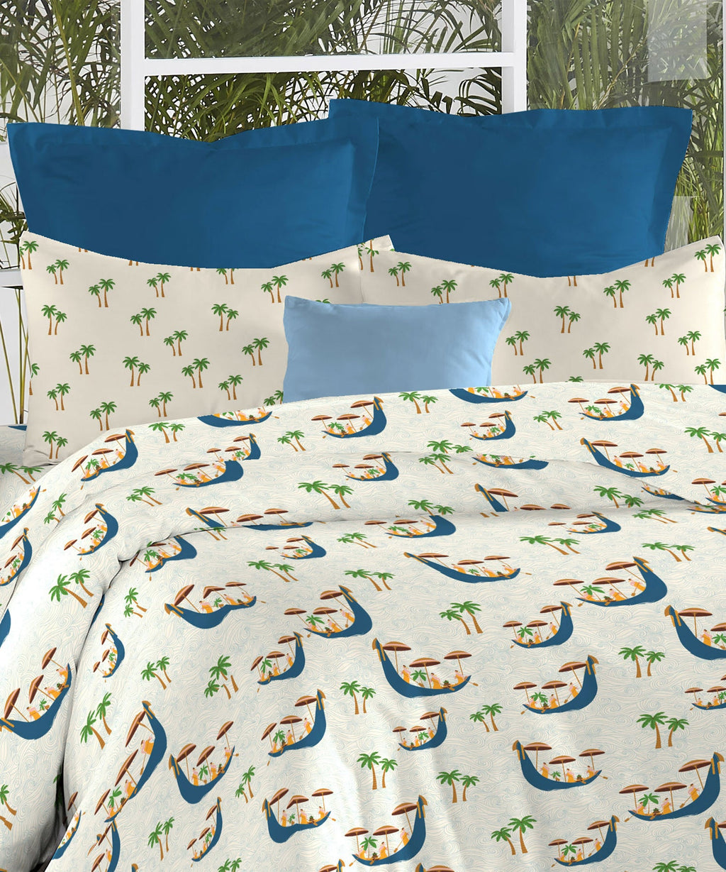 Atulaya Bharat King Bedsheet Set, Aranmula|144 TC Cotton|2 Pillow Covers
