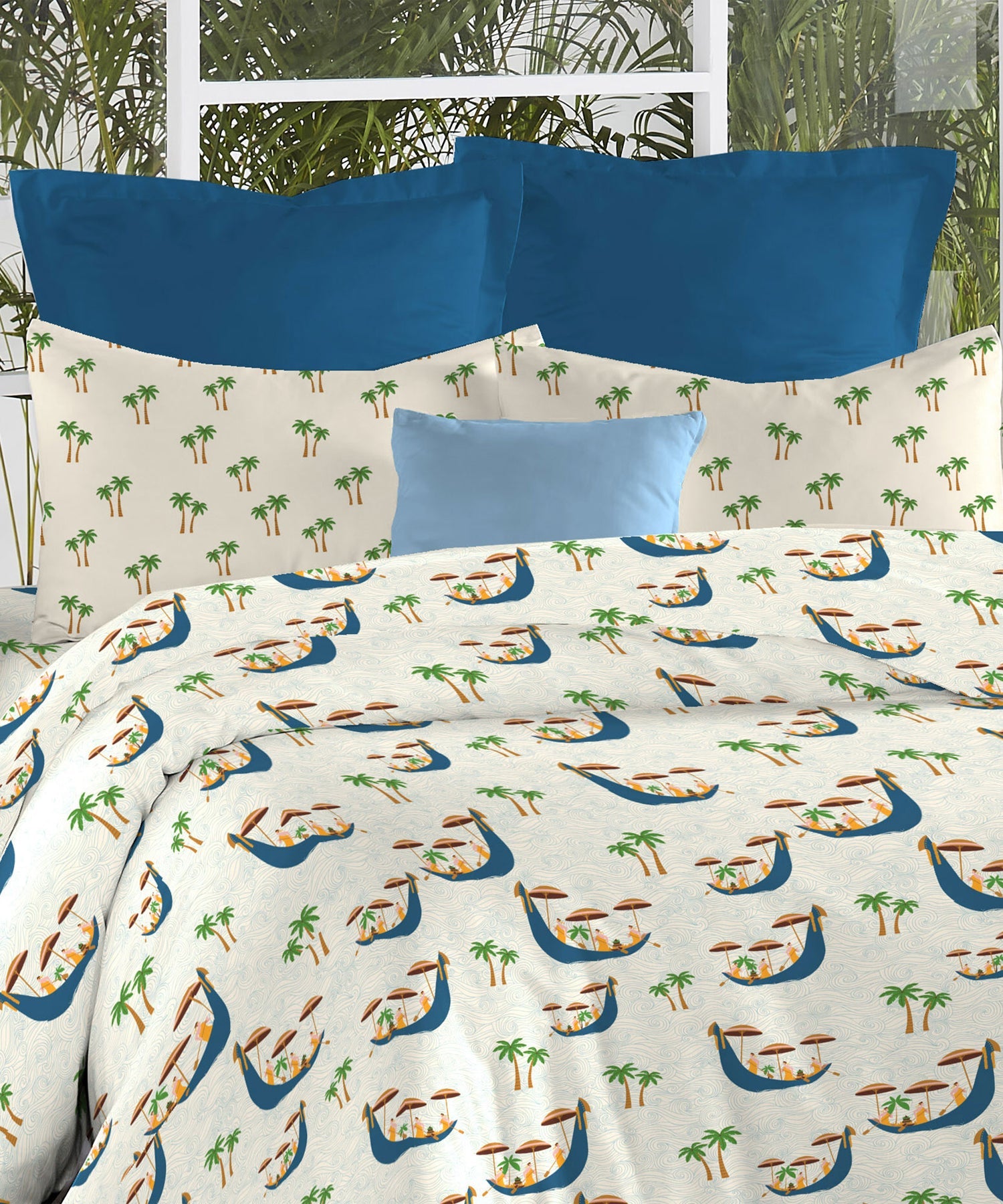 Atulaya Bharat King Bedsheet Set, Aranmula|144 TC Cotton|2 Pillow Covers