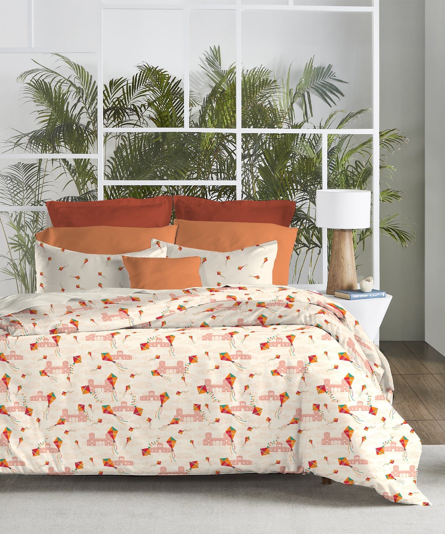 Atulaya Bharat King Bedsheet Set, Kai Po Che|144 TC Cotton|2 Pillow Covers