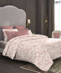 Nectarsoft King Bedsheet Set, Willow Mauve|400 TC Cotton| 4 Pillow Cover