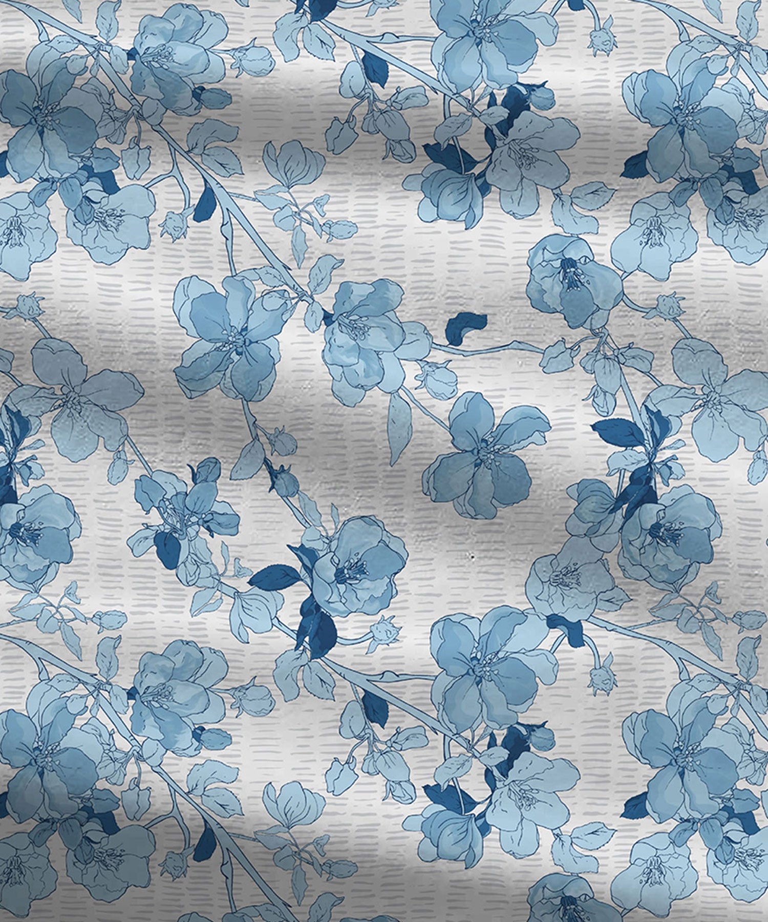 Celebration Queen Bedsheet Set, Shabnam Blue|144 TC Cotton|2 Pillow Covers
