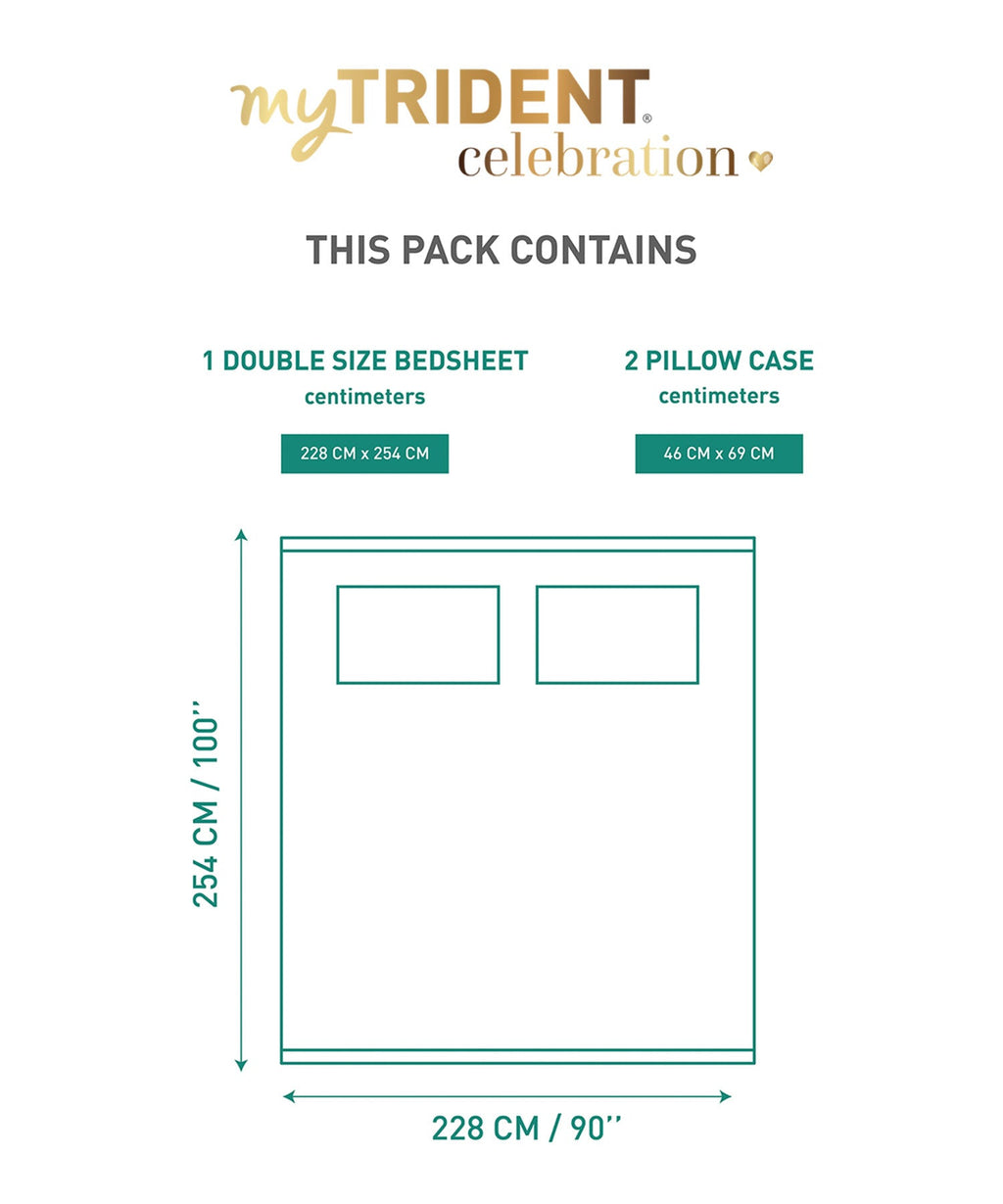 Celebration Queen Bedsheet Set, Shabnam Brown|144 TC Cotton|2 Pillow Covers