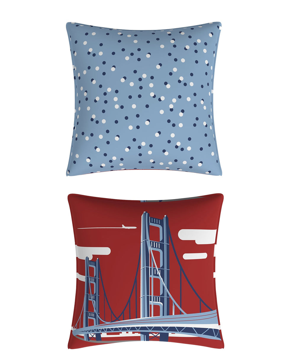Juniors Double Bedsheet, Crossword| 144TC Cotton|2 Pillow Covers & 2 Cushion Covers
