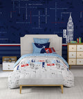 Juniors Single Bedsheet Set, Crossworld|144 TC Cotton|1 Pillow Cover