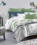 His & Her King Bedsheet Set, Bonjour Paris|144 TC Cotton| 2 Pillow Cover & 2 Cushion Covers