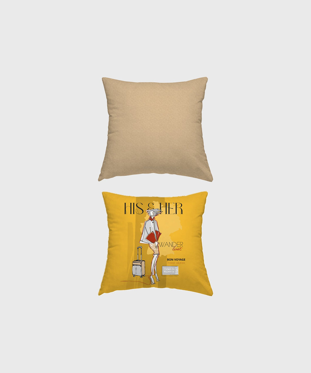 His & Her King Bedsheet Set, Be My Fries |144 TC Cotton| 2 Pillow Cover & 2 Cushion Covers