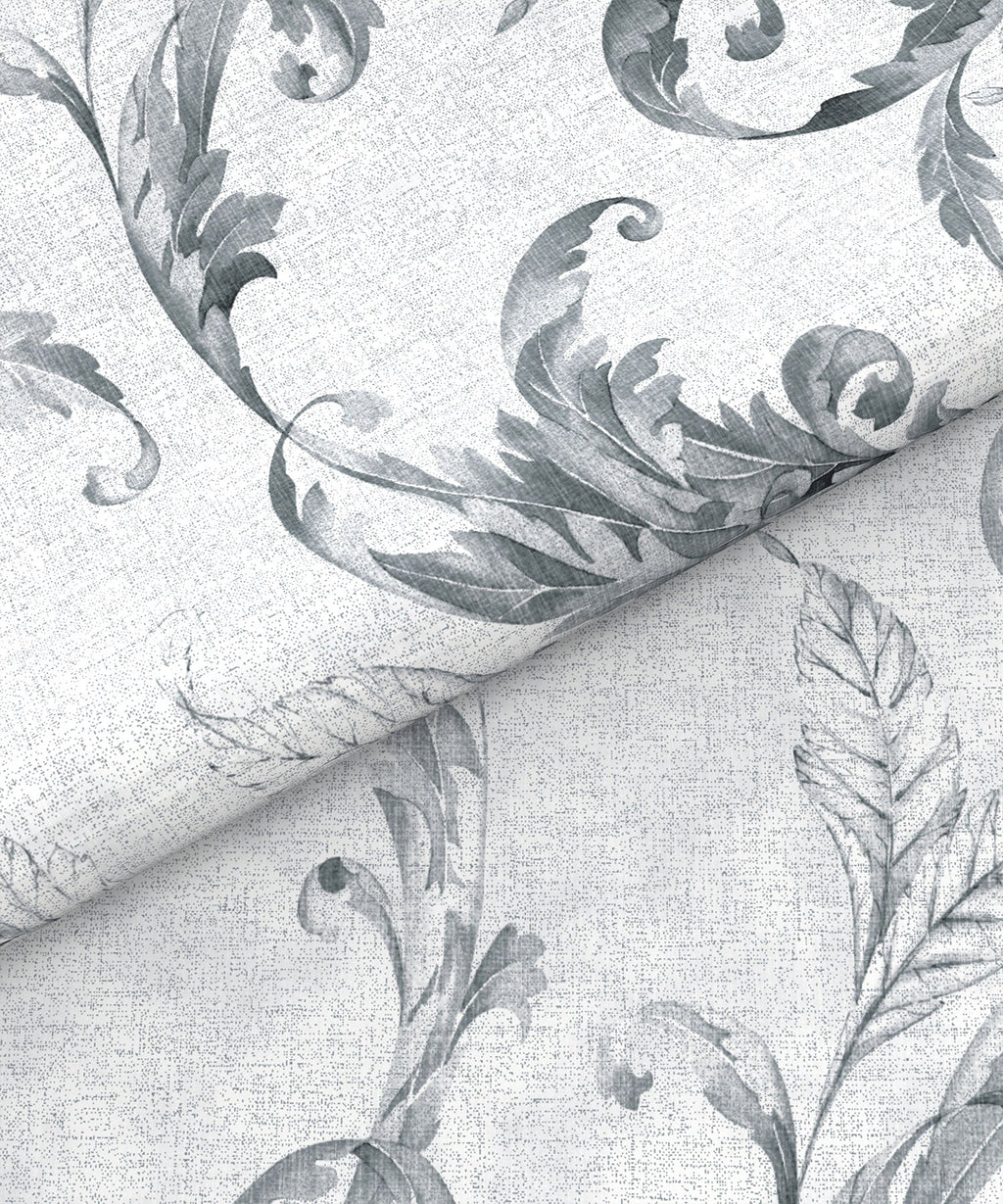 Home Essential King Printed Bedsheet, 144TC, 100% Cotton-Osiris Grey