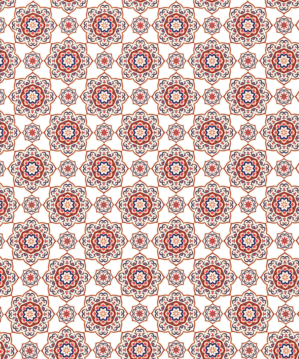 Urban Comfort Queen Bedsheet Set, Majestic Mandala Red|144 TC Cotton| 2 Pillow Covers