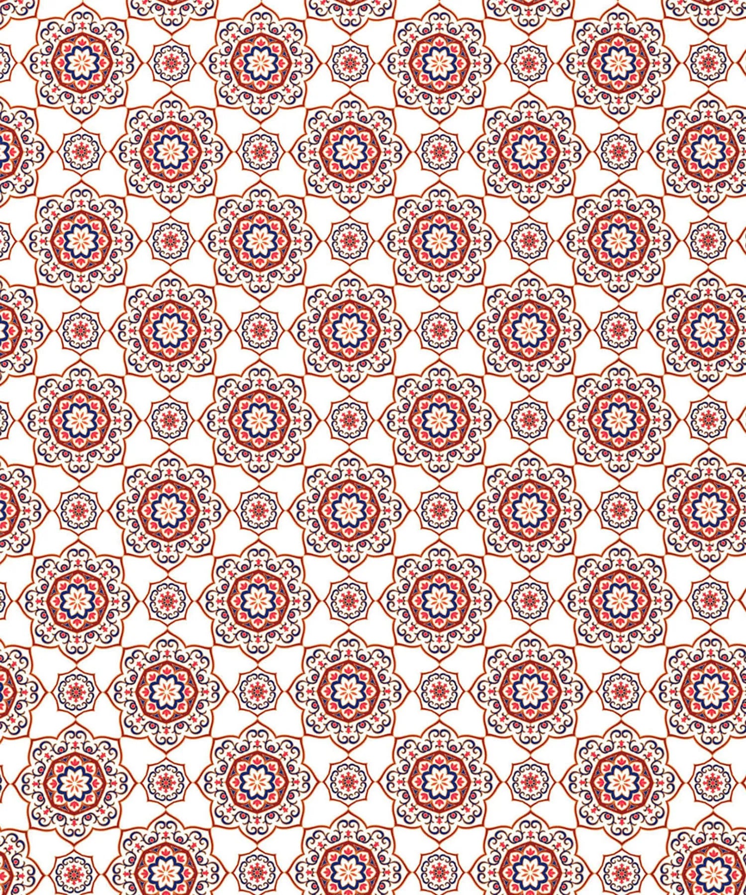 Urban Comfort Queen Bedsheet Set, Majestic Mandala Red|144 TC Cotton| 2 Pillow Covers