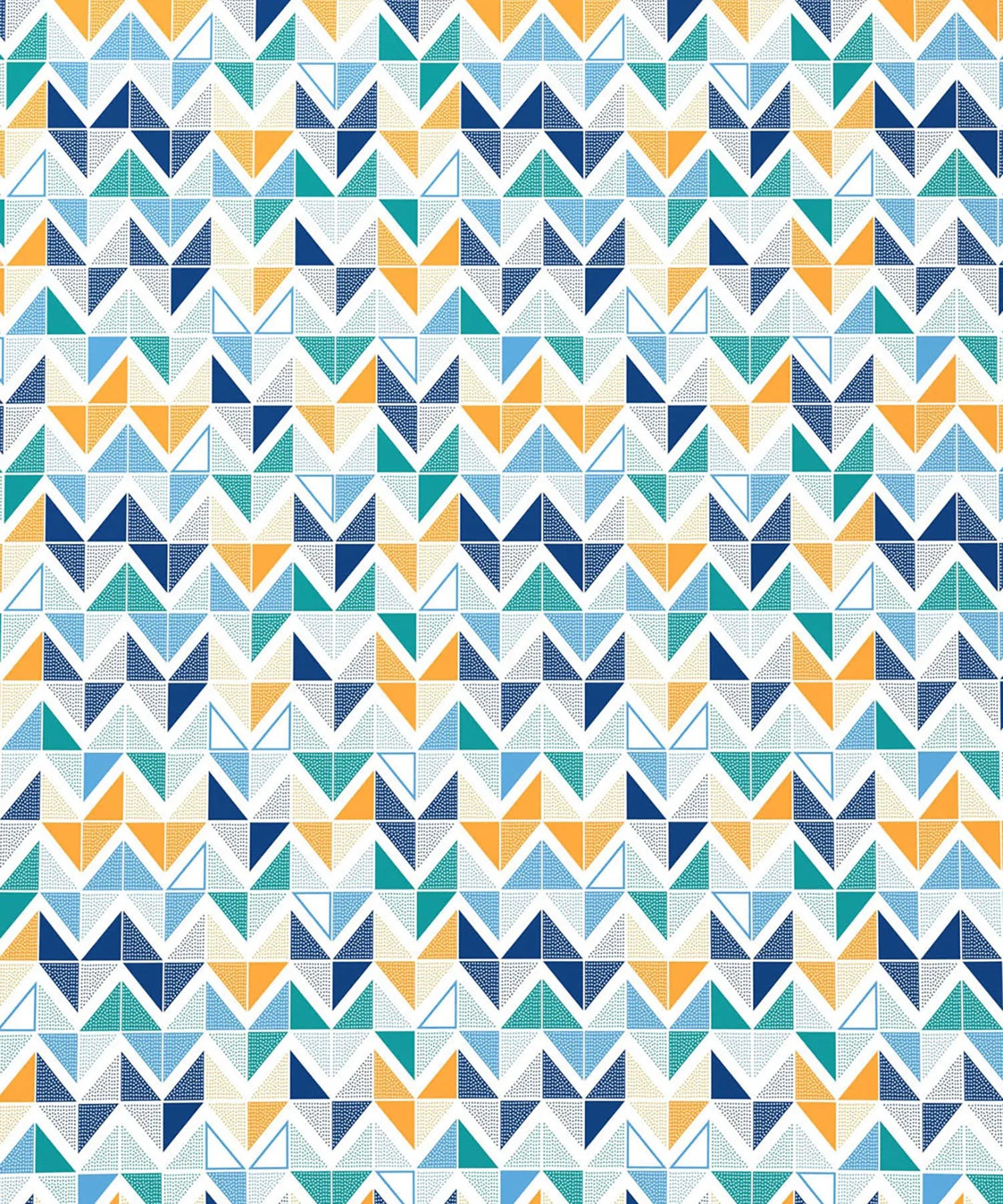 Urban Comfort Queen Bedsheet Set, Trippy Triangles Blue |144 TC Cotton| 2 Pillow Covers