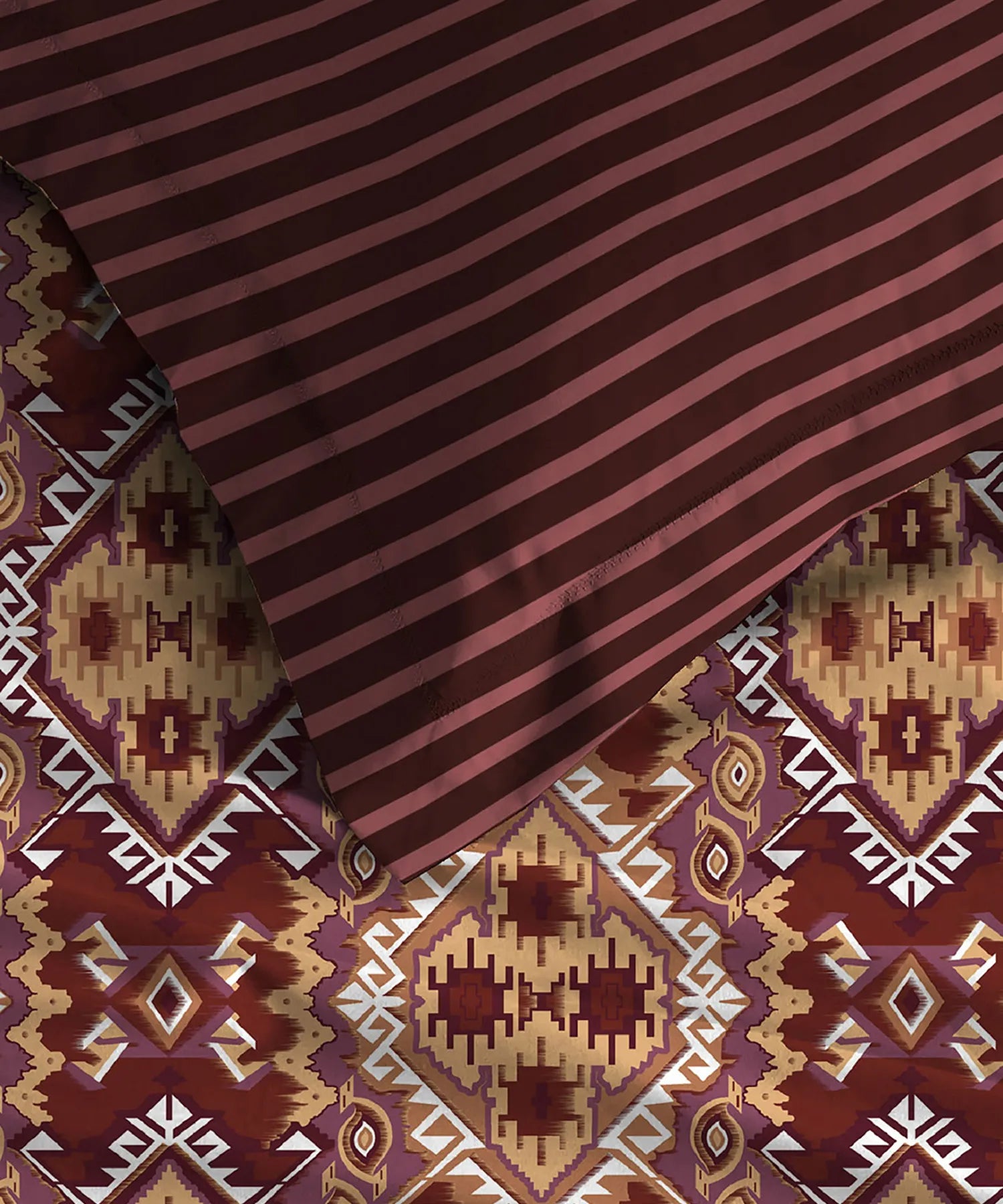 Urban Comfort Queen Bedsheet, Modern Brown| 144TC Cotton| 2 Pillow Cover