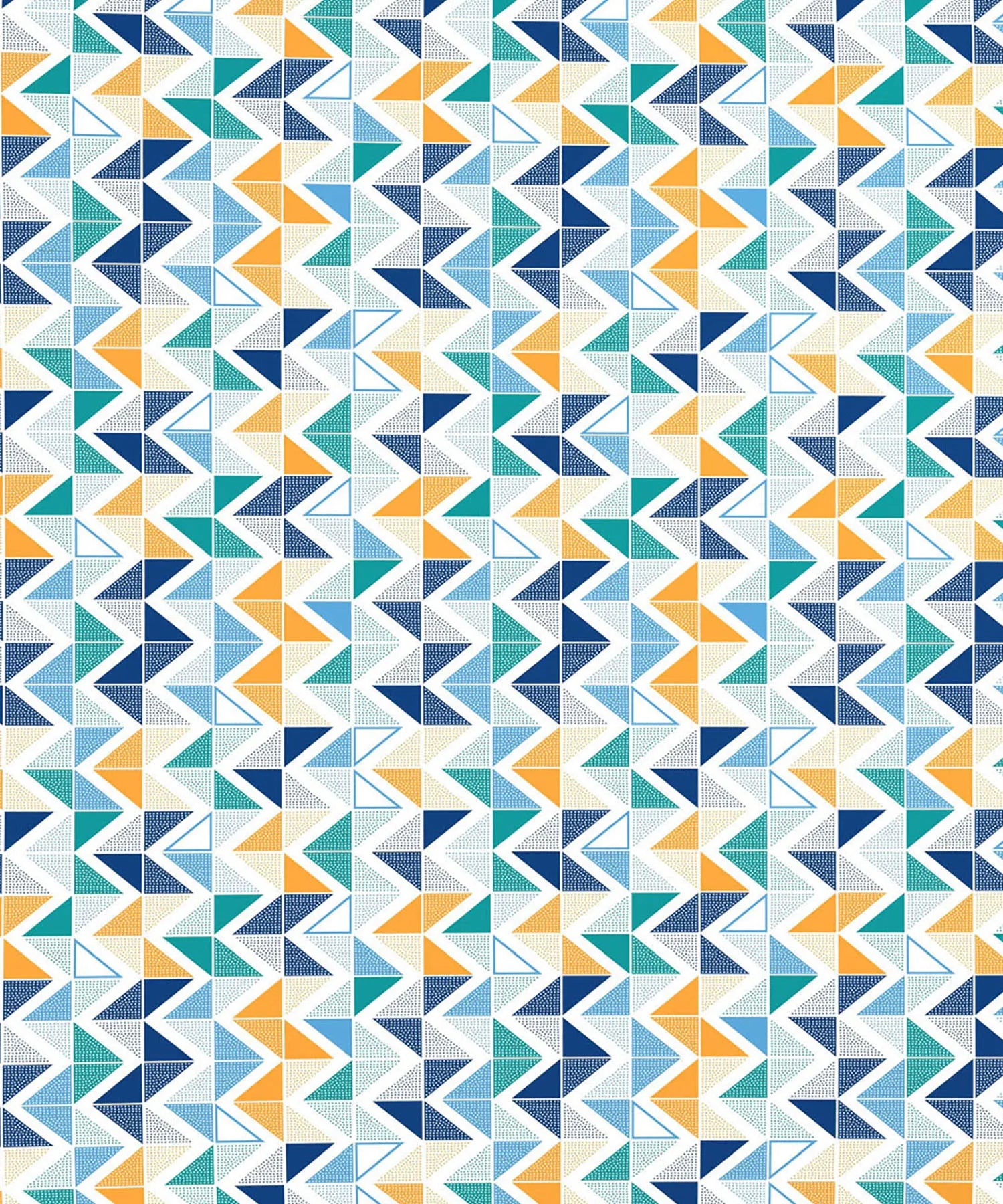 Urban Comfort Single Bedsheet Set, Trippy Triangles Blue |144 TC Cotton| 1 Pillow Covers