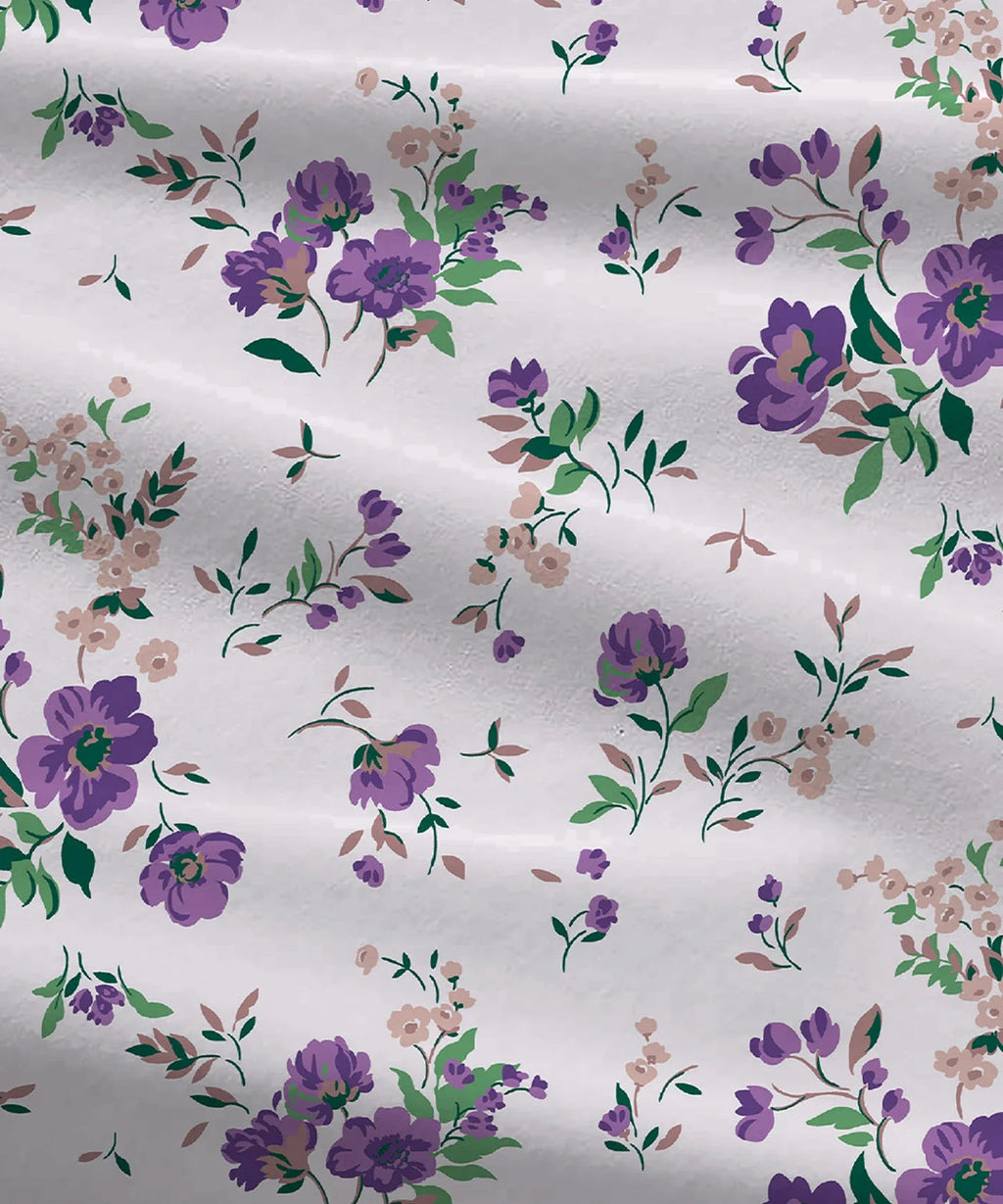 Urban Comfort King Fitted Bedsheet Set, Sunset Purple |144 TC Cotton| 2 Pillow Covers