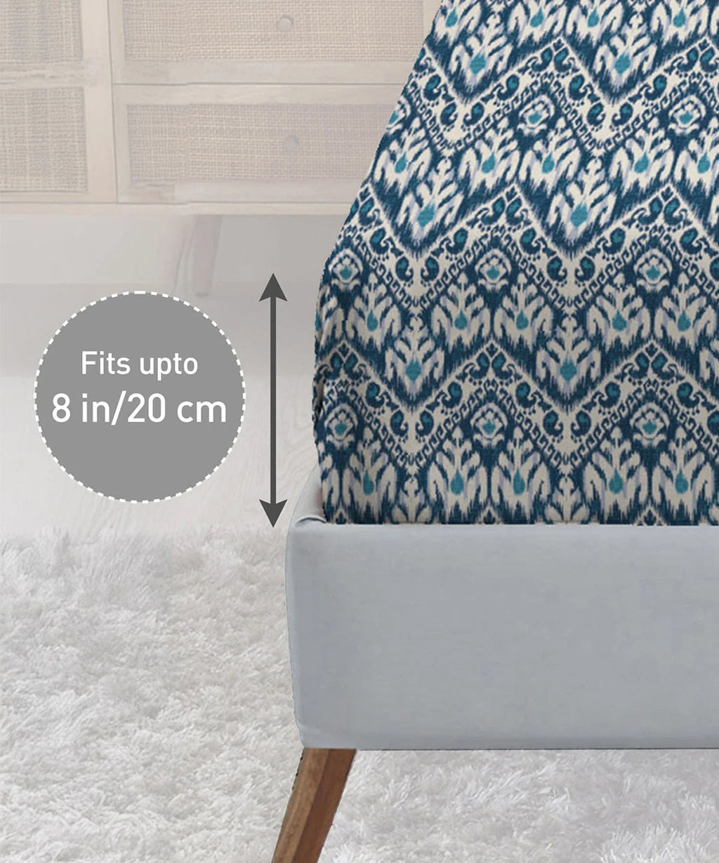 Urban Comfort King Fitted Bedsheet Set, Audrey |144 TC Cotton| 2 Pillow Covers