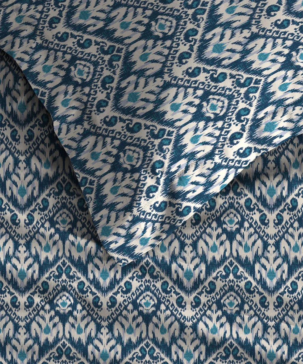 Urban Comfort King Fitted Bedsheet Set, Audrey |144 TC Cotton| 2 Pillow Covers