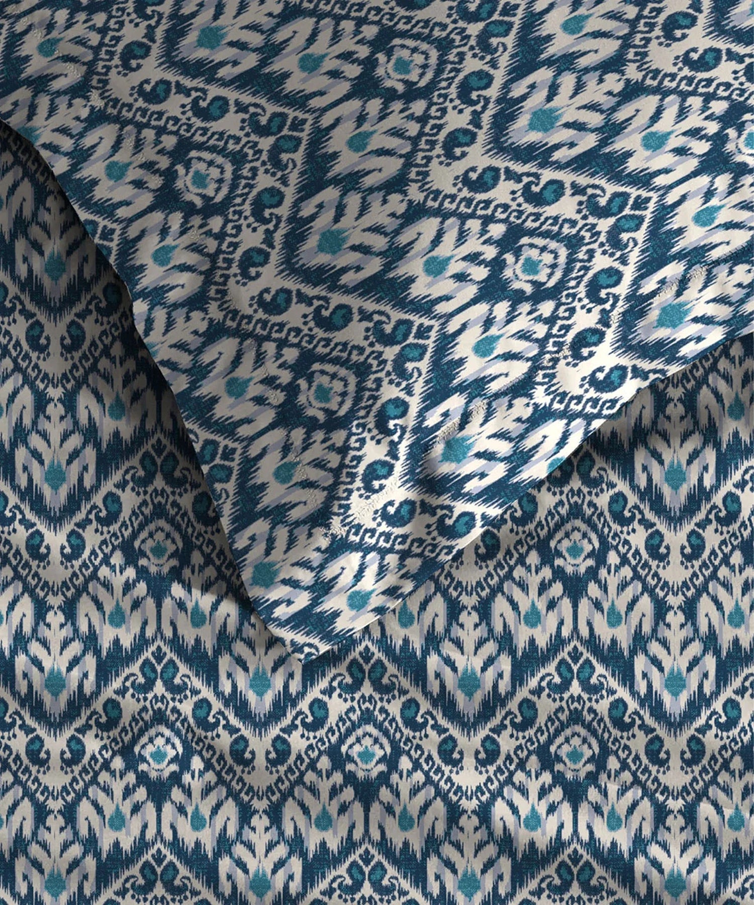 Urban Comfort King Fitted Bedsheet Set, Audrey |144 TC Cotton| 2 Pillow Covers
